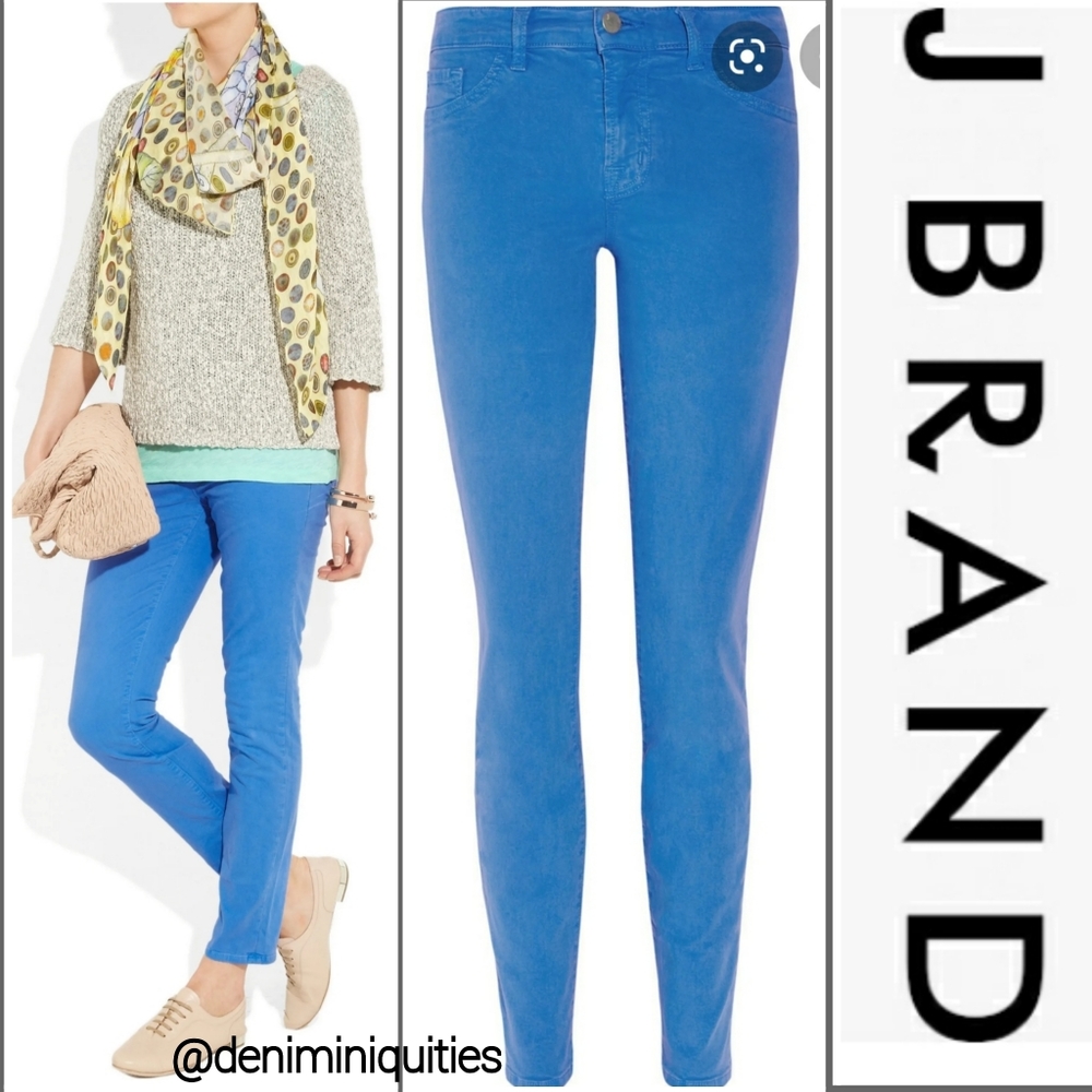 J Brand Super Skinny Jeans in Electric Blue